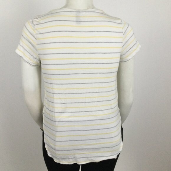 👛 (ANY 2$20) GENTLE FAWN Round Neck Short Sleeve Tee Shirt, High-Low - Picture 4 of 7